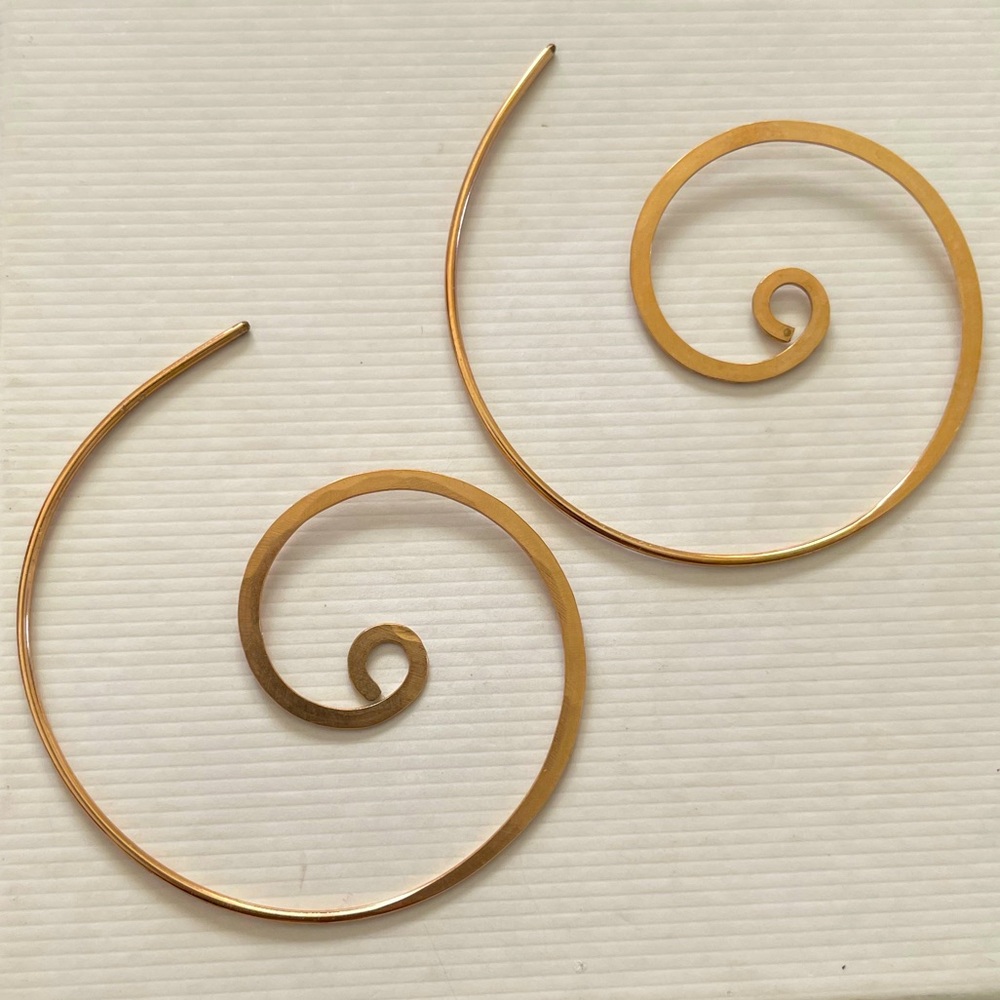 Artisan Thread Thru Spiral Earrings